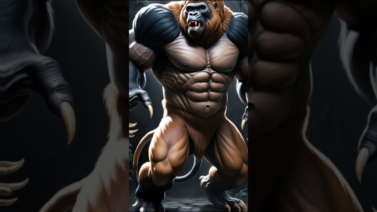 शेर और गोरिल्ला को मिला कर कौन सा जानवर बनेगा 🧐🤔 