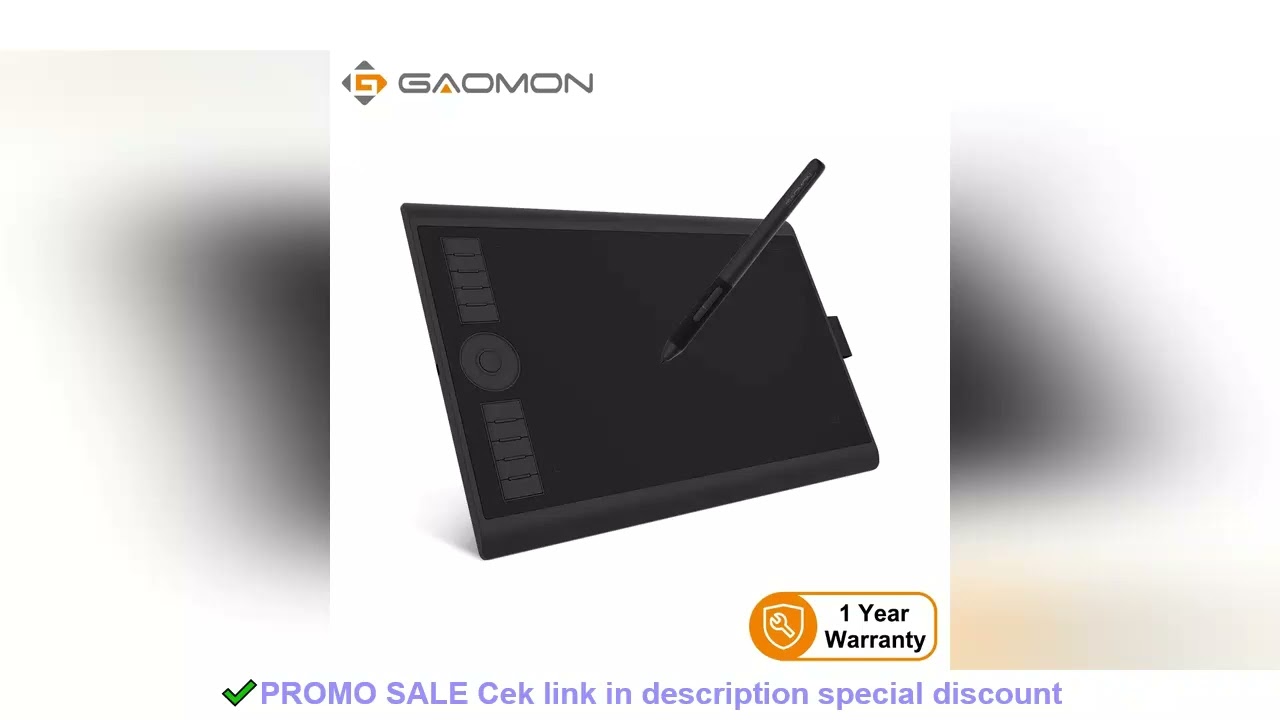 GAOMON M10K PRO 10 x 6.25 Inches Art Digital Graphic Tablet for Drawing Supports Tilt & Radial Funct