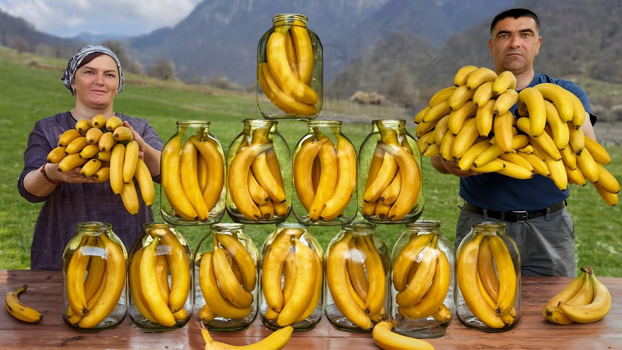 Mermelada De Plátano y Hamburguesa Gigante En Horno Rural