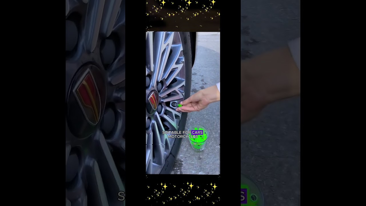 Glow-in-the-Dark Tire Valve Caps for Cars & Bikes! 