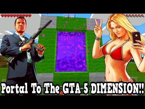 Minecraft Pe - Portal To The Grand Theft Auto 5 DIMENSION - Mcpe Portal To GTA 5!!!