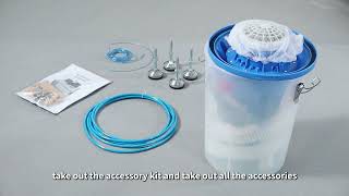 Unboxing video of automatic badminton stringing machine