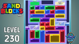 Sand Blocks: Drop Puzzle Super Hard Level 230: Gameplay Solution