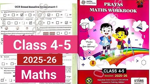 MGGS English medium class 4-5 prayas maths workbook OCR based baseline assessment -1 New 2025-26
