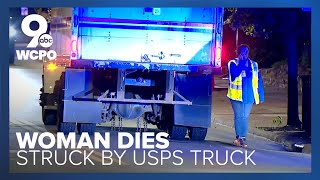 Woman struck and killed by USPS delivery vehicle in early-morning crash