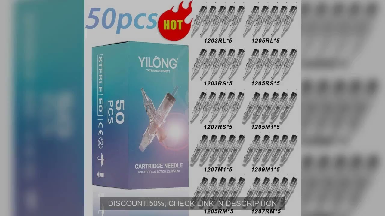 20/50PCS Transparent Tattoo Cartridge Needles RL RS M1 CM Disposable Sterilized Cartridge Needles fo