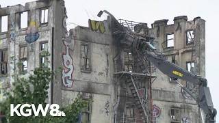 Centennial Mills demolition continues after explosion shakes neighborhood