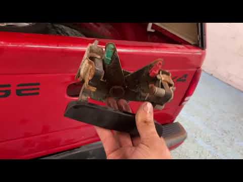 2001 Dodge Dakota Rear Latch Handle Fix and Replace Free DIY