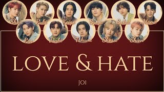 JO1 'Love and Hate' LYRICS [JPN/ROM/IDN]
