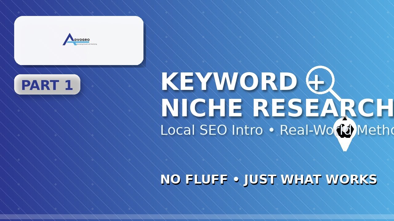 Local SEO Keyword & Niche Research (Real-World Method) | Part 1