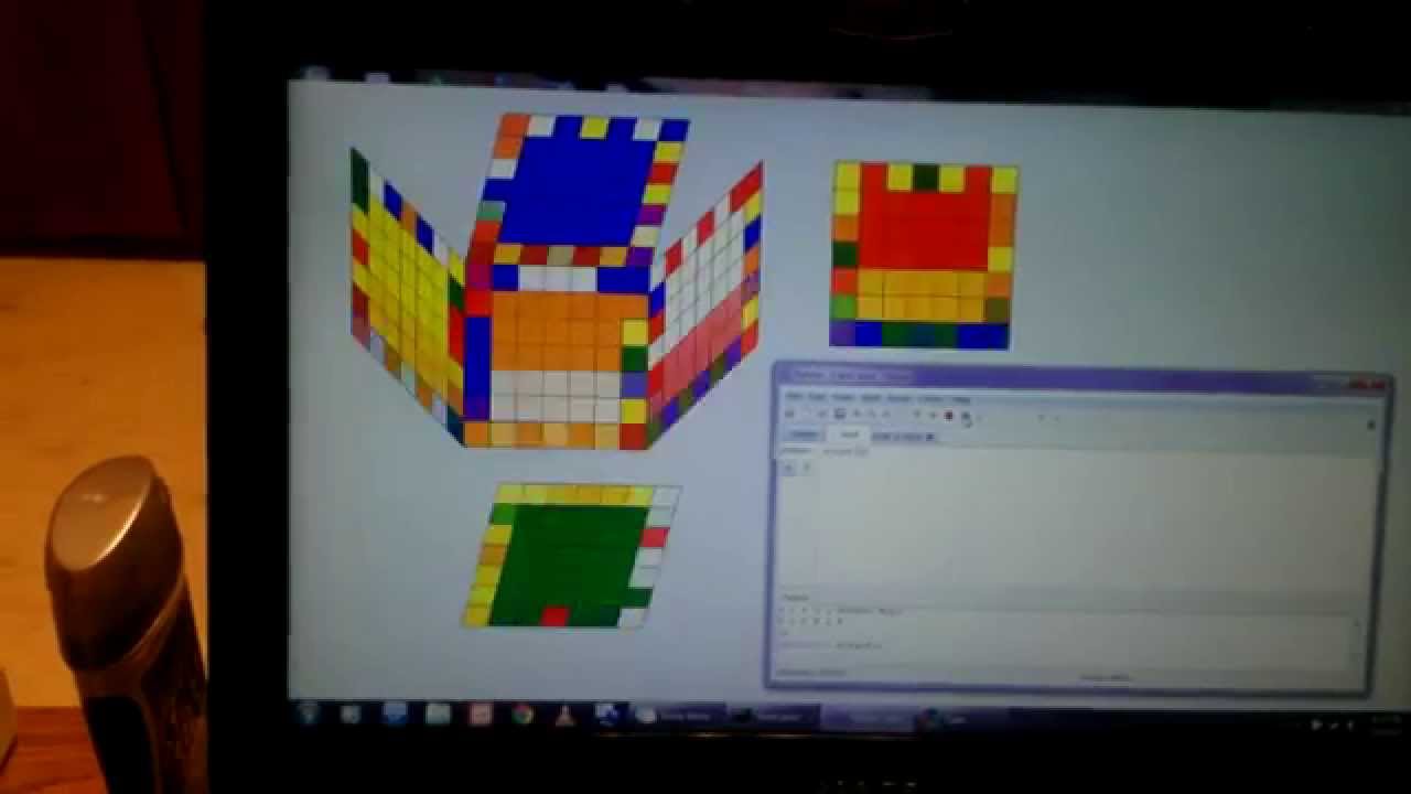 Rubik's Cube solver Program Demo: First Working Test - YouTube