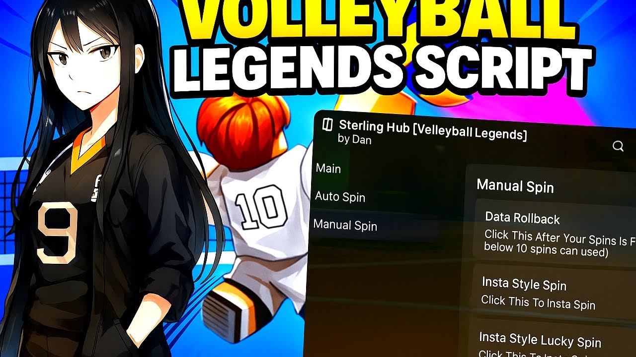 Volleyball Legends Script [NEW] | Infinite Style Spins, Data Rollback ...