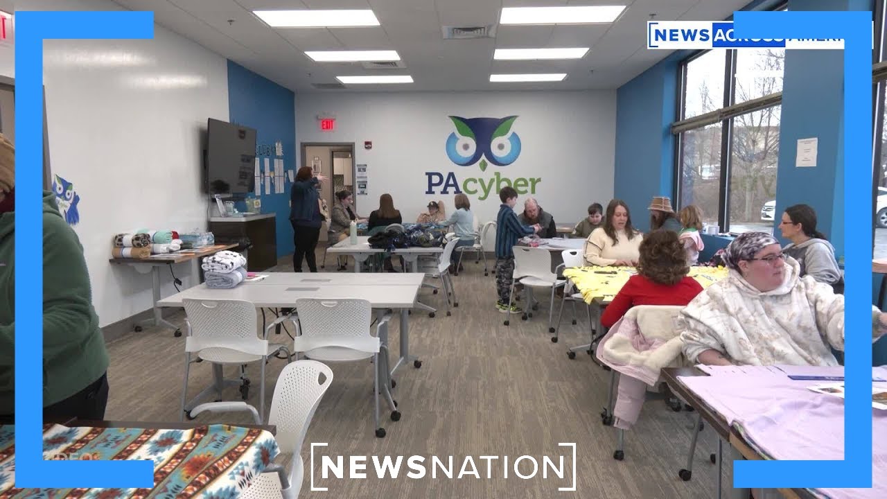 Pennsylvania students make blankets for State College homeless shelter