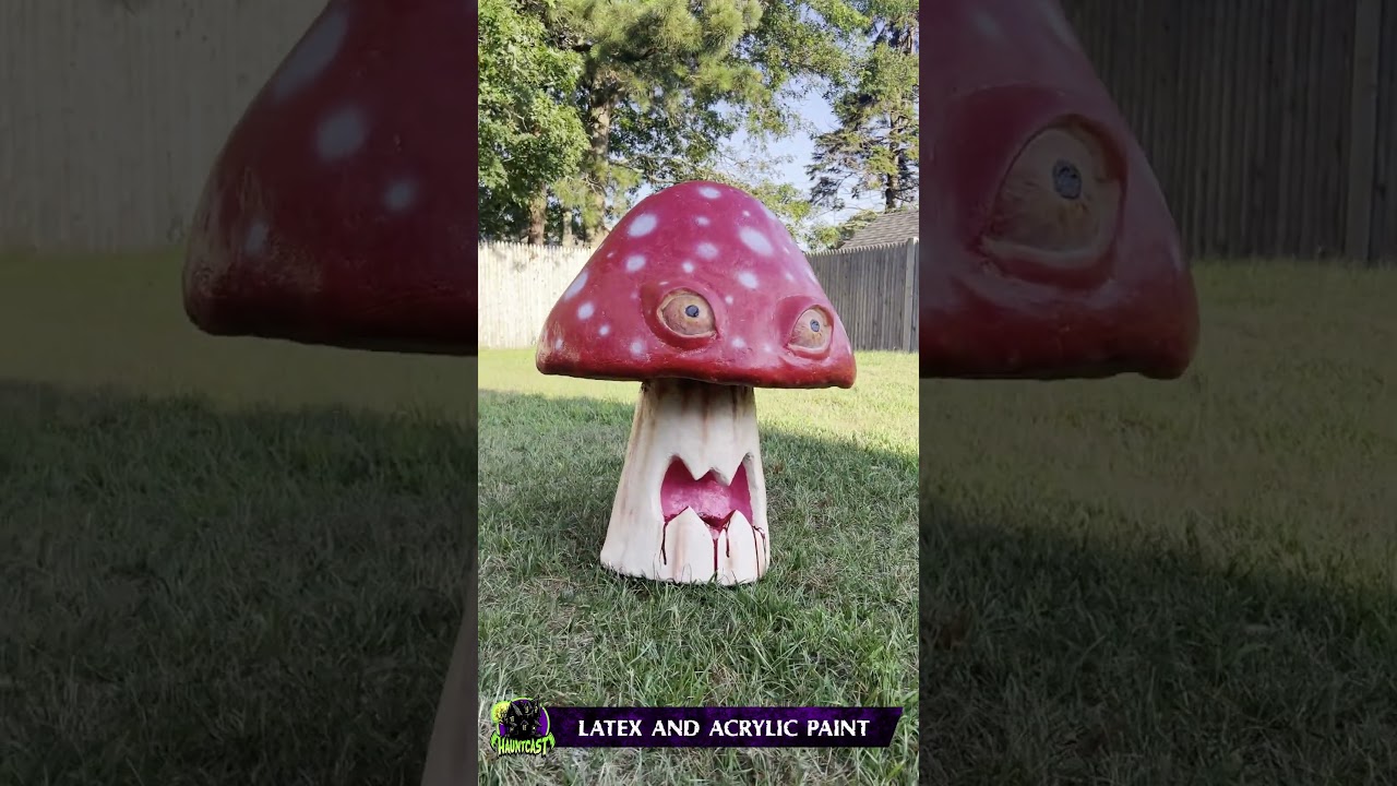 Psycho-Delic Mushroom DIY Halloween Yar Haunt Prop #homehaunt #yardhaunt #halloween