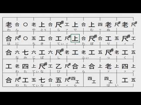 工工四 ヒヤミカチ節 5番まで 動く工工四 A#-D#-A#本調子 - YouTube