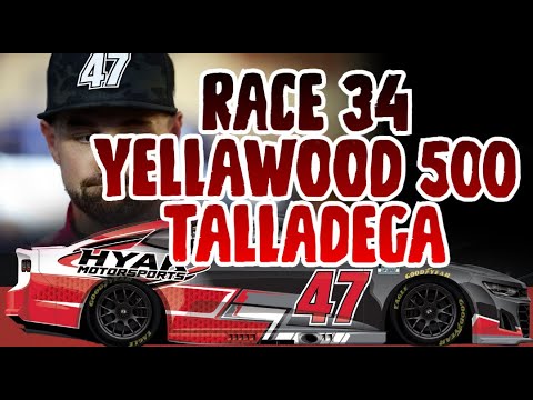 Nascar 25 - Race 34 Talladega Full Season 100% Race Simulation As Ricky Stenhouse