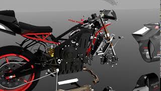 Maya motorcycle animation test screenshot 5