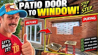HOW TO TURN A DOOR INTO A WINDOW #bricklaying #construction #diy