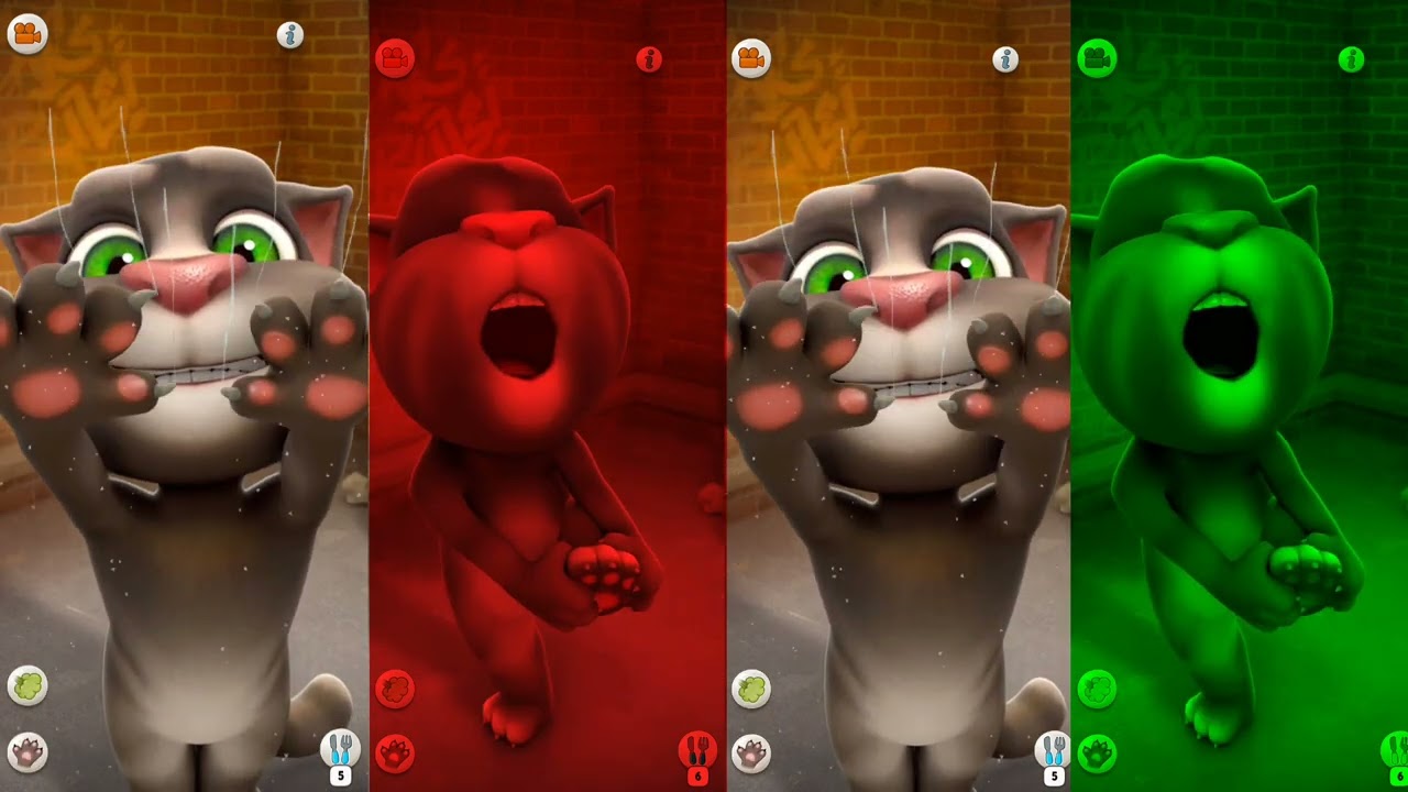 Talking Tom Cat | Talking Tom Cat Funny Moments Cartoon - Android Color Effect Cat Video Talking Tom