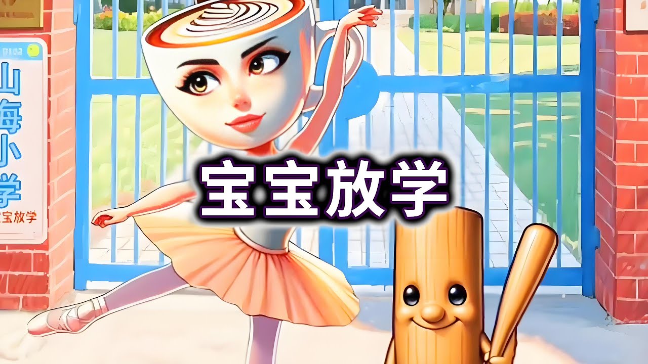 宝宝放学，选择正确的家长接孩子放学#小游戏#山海经#木棍人#咖啡小姐【冰冰玩游戏】