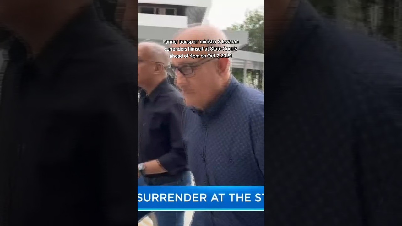 Former transport minister S Iswaran has surrendered himself at the State Courts ahead of 4pm today.