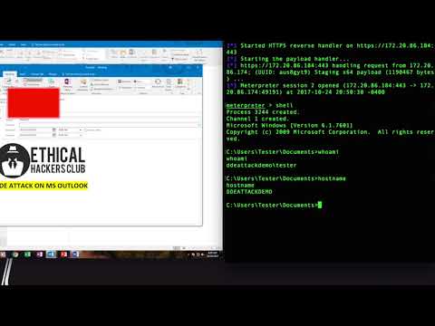 DDE Attack Demo on Microsoft Outlook