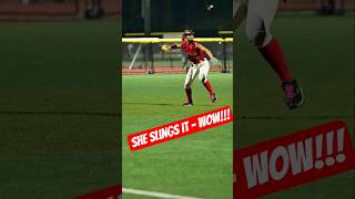 🥎 WOW SS PLAY!! One Hopper ➡️ LASER to 1B! #softball #shorts