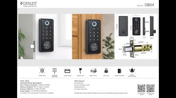 Denler DB04 Digital Door Lock for Safety & Main Door Inbuilt for Wi-Fi