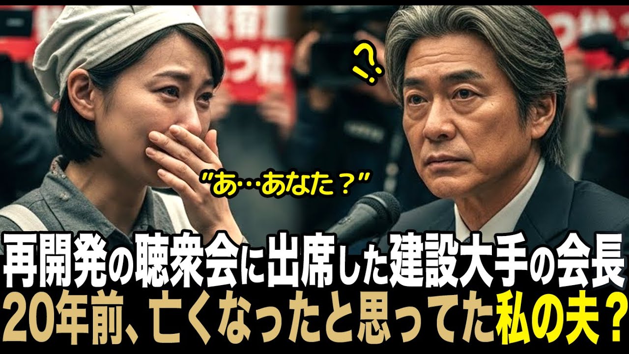 再開発説明会に現れた億万長者の会長…その顔を見た瞬間、私は凍りつきました。20年前に死んだ夫だったのです。