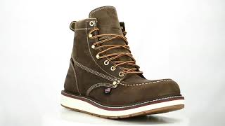 Men's KEEN Utility 6 Composite Toe WP Wedge Sole Moc Toe Work Boot (U.S.A. Built) 1030604