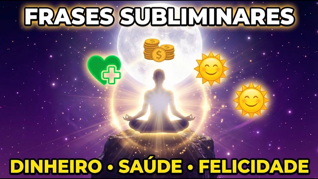 8 HORAS de Frases Subliminares | Atraia Dinheiro, Saúde e Felicidade Dormindo