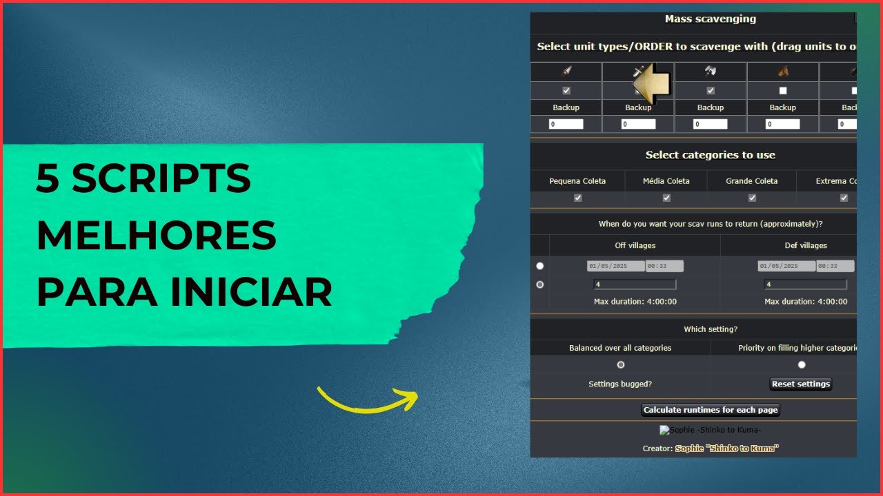 SCRIPTS FUNDAMENTAIS para COMEÇAR mundo no TRIBAL WARS - YouTube