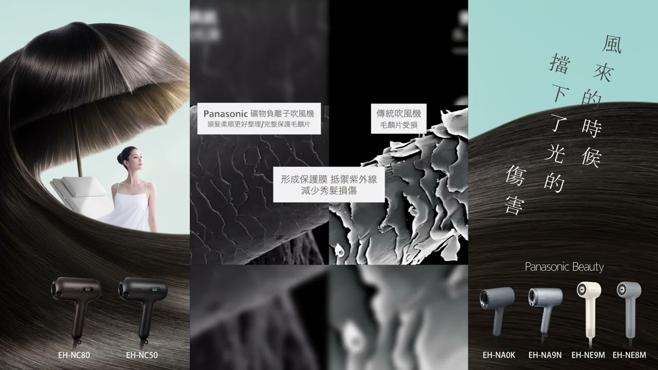 Panasonic 吹風機|吹出秀髮防曬力|礦物負離子吹風機 縮圖