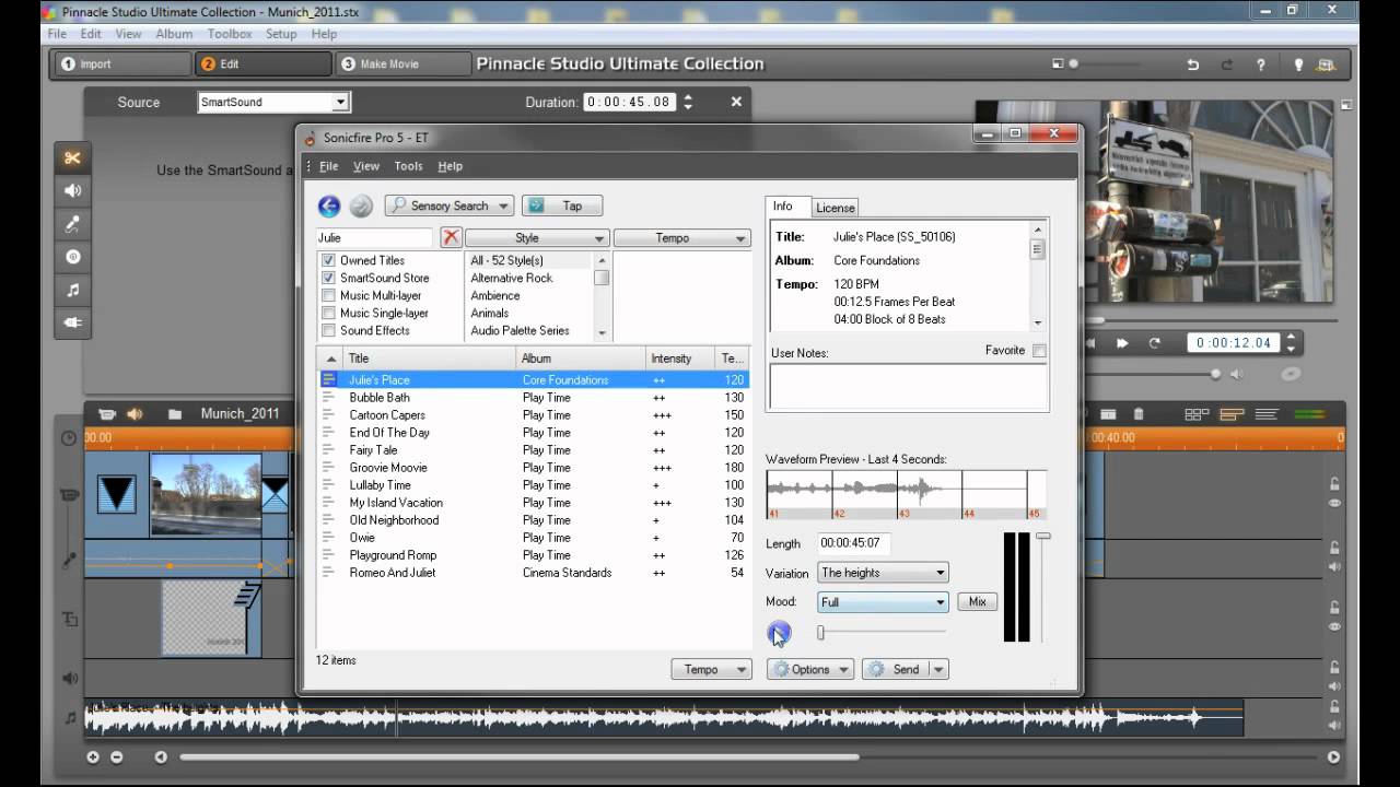 SmartSound Plug-In for Pinnacle Studio 15 (English) - YouTube