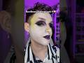 Non binary pride makeup! 💛💜 #altmakeup #makeup #pridemakeuplook #gothmakeup