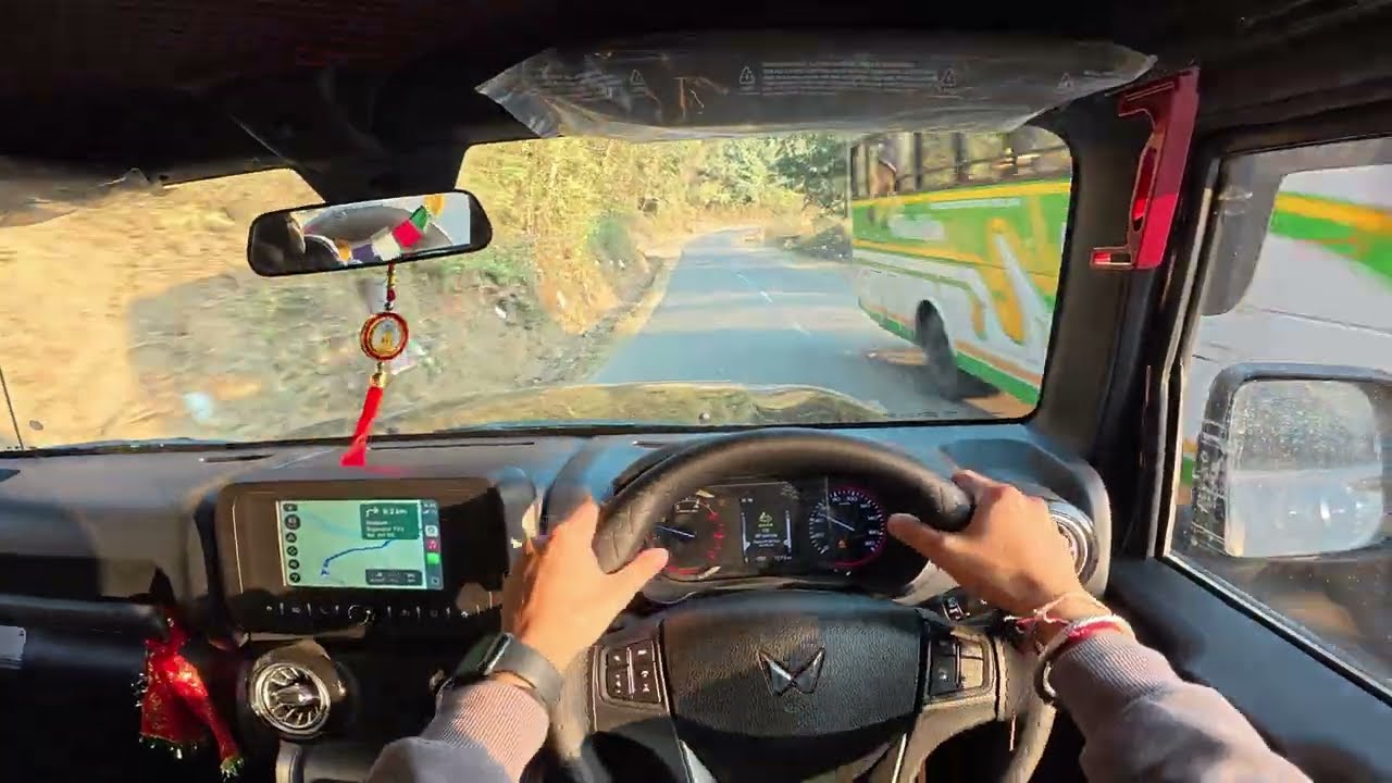 POV Drive: Conquering Narrow Hilly Roads in My New Mahindra Thar! Scenic Mountain Drive , THAR RWD
