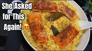 Cooking Dinner With Me | Easy Cajun Salmon & Coconut Rice