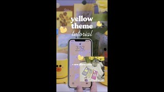 Yellow Theme Tutorial | for iPhone&Android | MyICON & iWallart & Magicwidgets #homescreen #tutorial screenshot 1