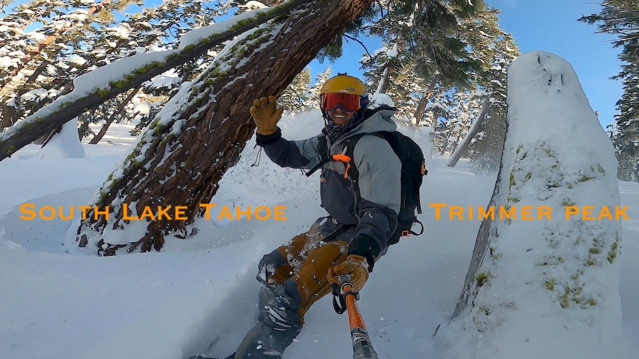 Splitboarding in South Lake Tahoe - Trimmer Peak - POWABUNGA!