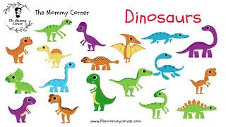 Learn English Vocabulary for Kids | Dinosaurs Talking Flashcards | The Mommy Corner