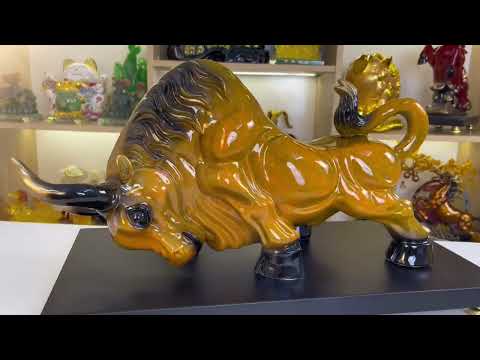 Tượng Trâu Phong Thủy Vượng Tài — video