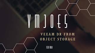 Veeam backup DR from object storage to the cloud