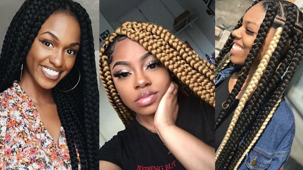 47 Best Big Box Braids Styles for 2024 | Big box braids, Braid styles, Box  braids styling