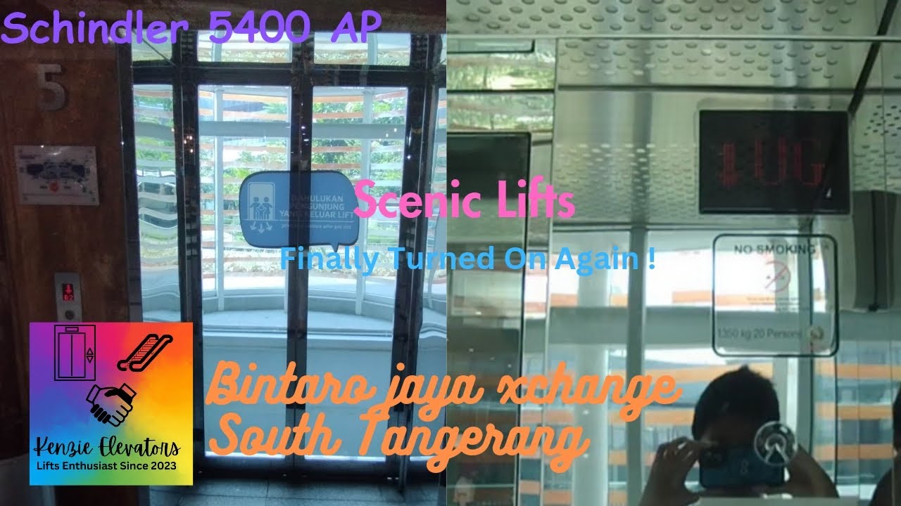 Schindler 5400 AP Traction Scenic Elevator At Bintaro jaya xchange , South Tangerang
