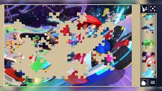 Mario kart car park racing 🐎😄//Cartoon jigsaw puzzles  screenshot 2