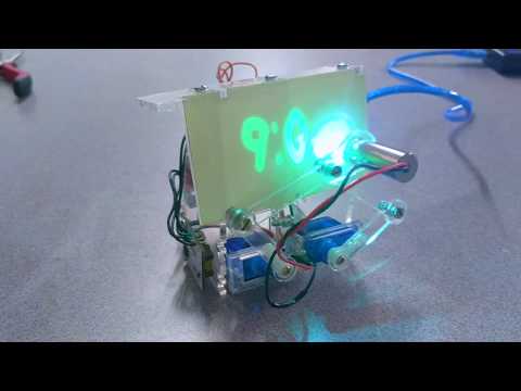 Glow in the Dark Laser Robot Clock