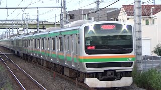 E231系U517編成＋U57編成（1593E   熱海行き）新白岡駅入線