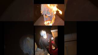 Behind the Scenes - SCP 67 set on fire (67 vs 61 but scary) #memes #Shorts