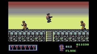 C64 Longplay: Midnight Resistance (sound effects / flamethrower as only weapon)