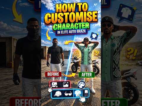 How TO CUSTOMISE CHARACTER IN ELITE AUTO BRAZIL 👍😱#shorts #viral #tutorial